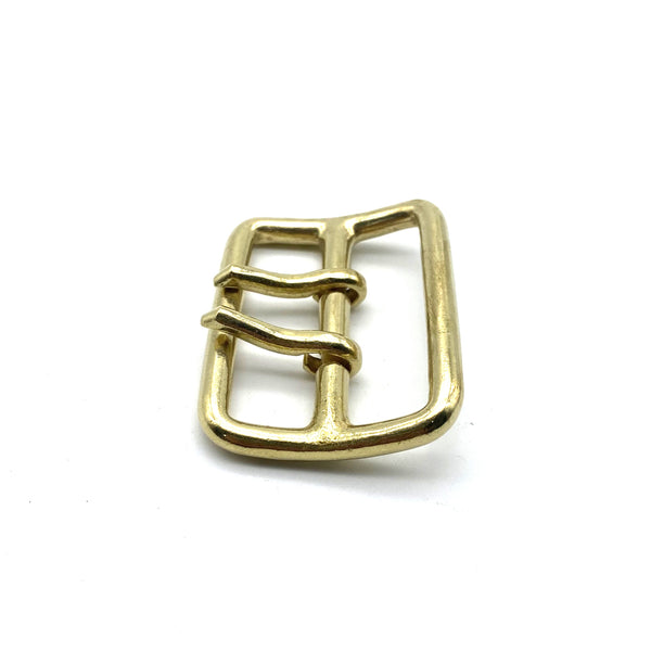 50mm Brass Buckle Sam Browne Double Prong Buckle Leather Belt Buckle
