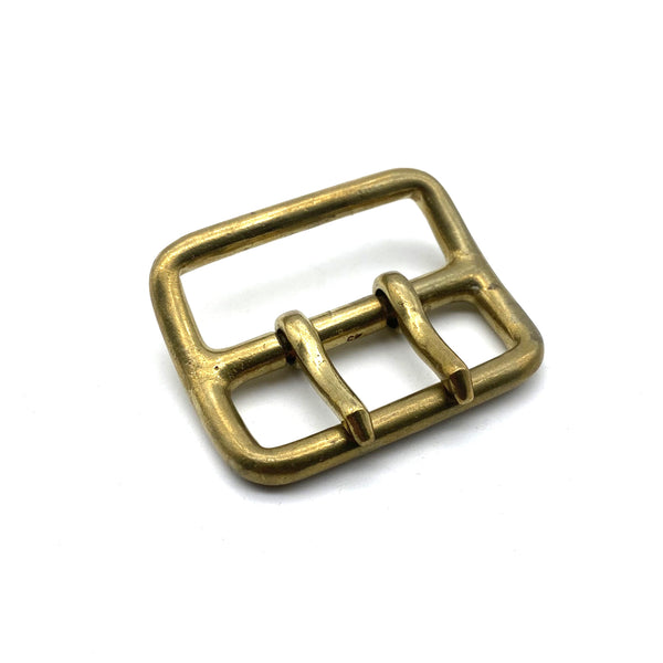 Brass Double Prong Buckle 45mm Leather Belt Fastener Buckle Sam Browne Buckle