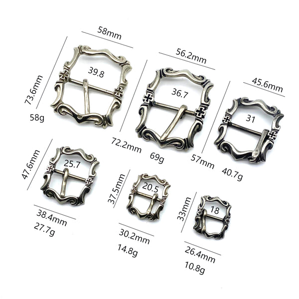 Nickel Silver Belt Buckle Leather Crafting Hardwares,Leather Boots Buckle,Bag Fastener Buckle,Size 18/20/25/31/36/39mm
