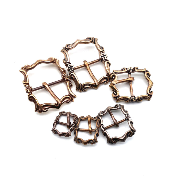 Red Copper Belt Buckle Leather Crafting Hardwares,Leather Boots Buckle,Bag Fastener Buckle,Size 18/20/25/31/36/39mm
