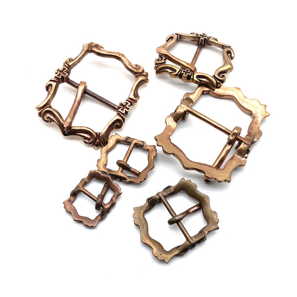 Red Copper Belt Buckle Leather Crafting Hardwares,Leather Boots Buckle,Bag Fastener Buckle,Size 18/20/25/31/36/39mm
