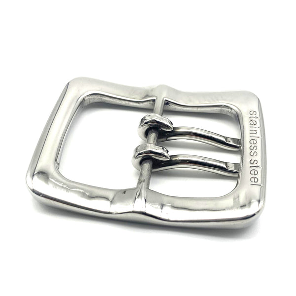 Premium Stainless Steel Double Pin Buckle Anti Allergy Belt Buckle 40 mm