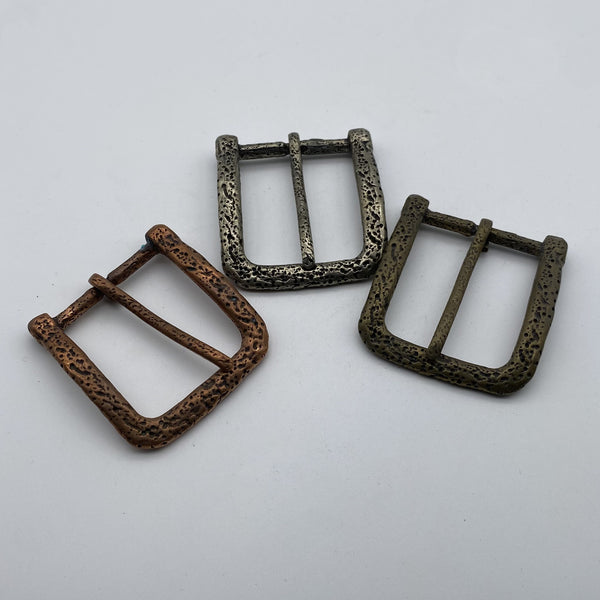 Vintage Porous Texture Metal Belt Buckle for Leather Belts,Solid Brass Buckle