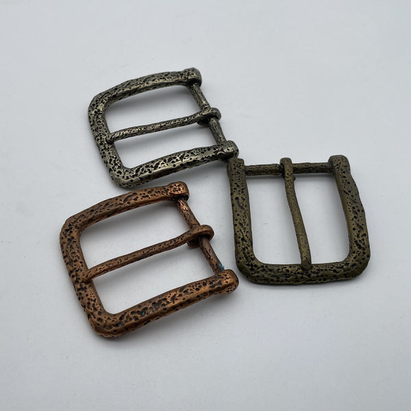 Vintage Porous Texture Metal Belt Buckle for Leather Belts,Solid Brass Buckle