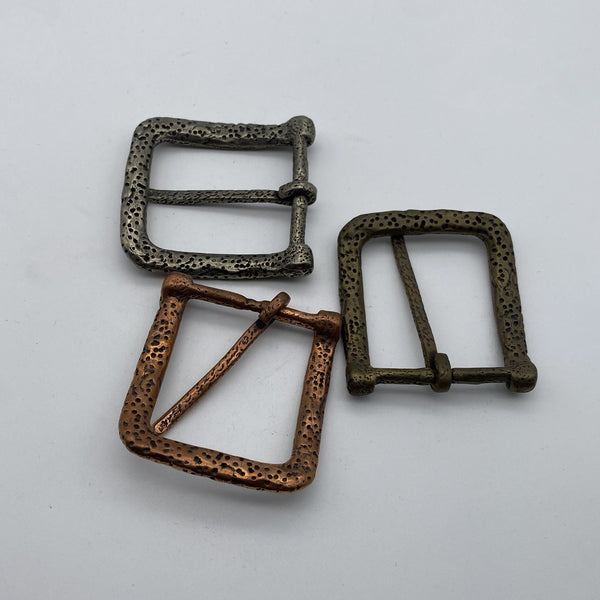 Vintage Porous Texture Metal Belt Buckle for Leather Belts,Solid Brass Buckle