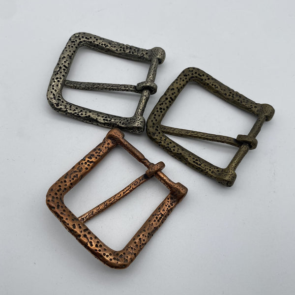 Vintage Porous Texture Metal Belt Buckle for Leather Belts,Solid Brass Buckle