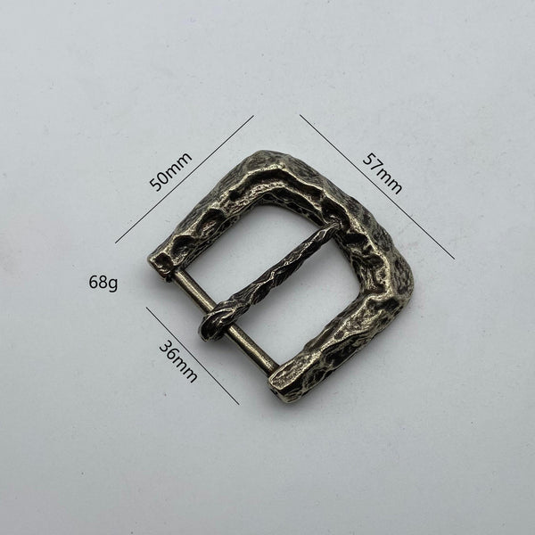 Artisan Distressed Metal Belt Buckle,Retro Hammered Texture  for Men’s Belts