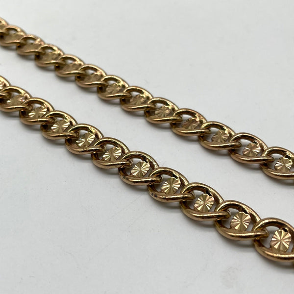 Gold Textured Bag  Chain