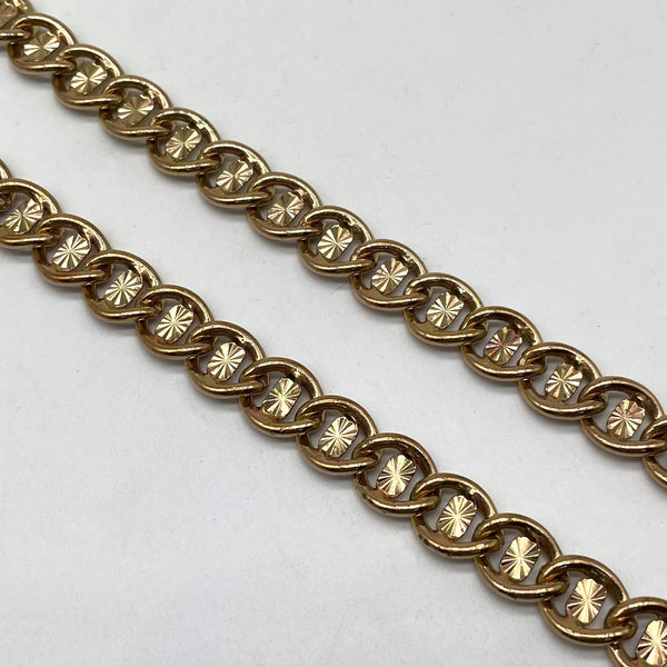 Gold Textured Bag  Chain