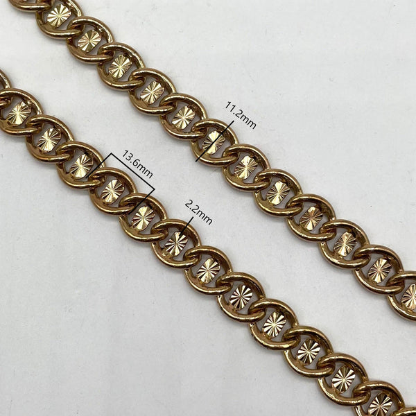 Gold Textured Bag  Chain