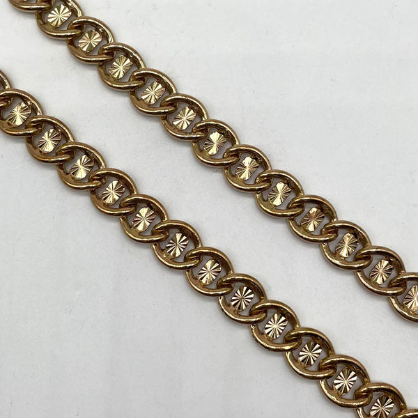 Gold Textured Bag  Chain