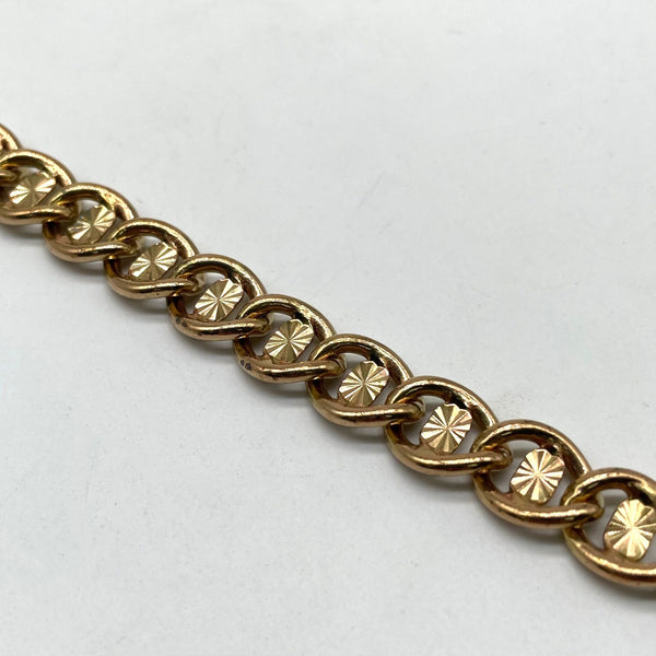 Gold Textured Bag  Chain