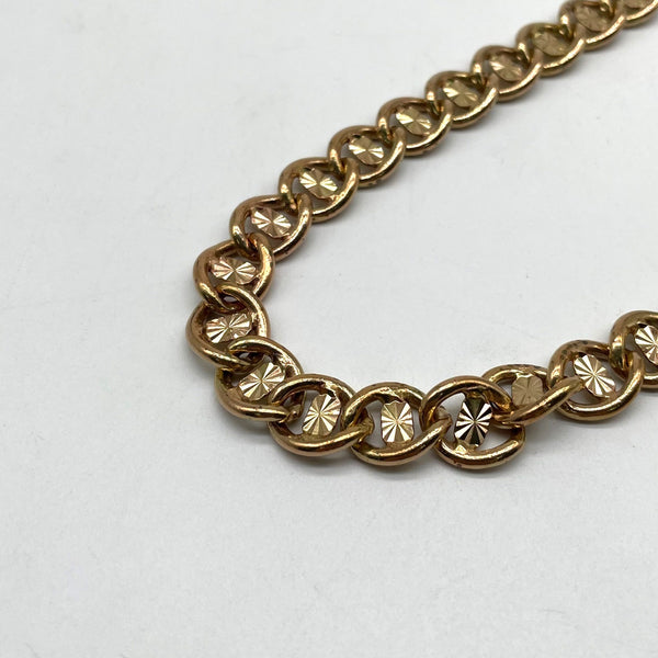 Gold Textured Bag  Chain