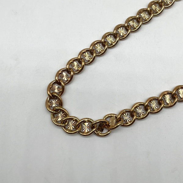 Gold Textured Bag  Chain