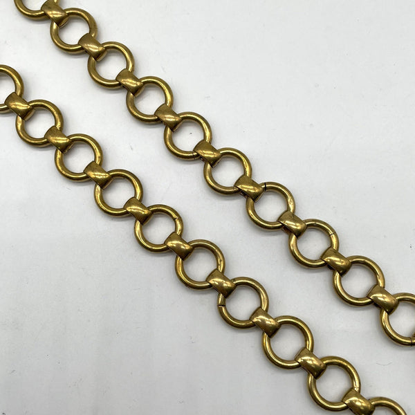 Oval brass chain for jewelry making