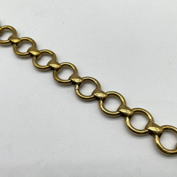 Oval brass chain for jewelry making