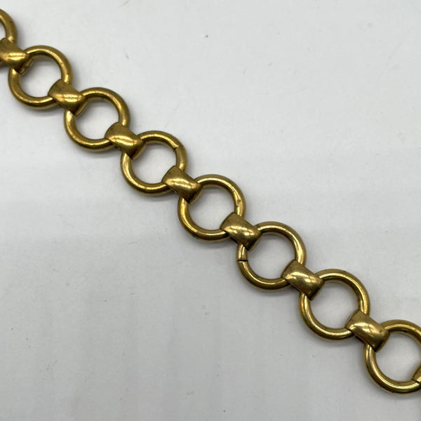 Oval brass chain for jewelry making