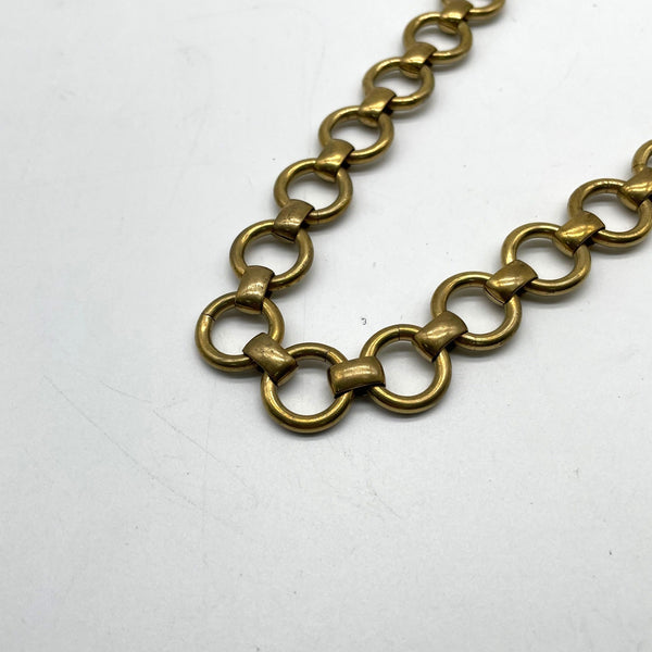 Oval brass chain for jewelry making