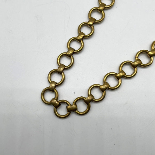 Oval brass chain for jewelry making