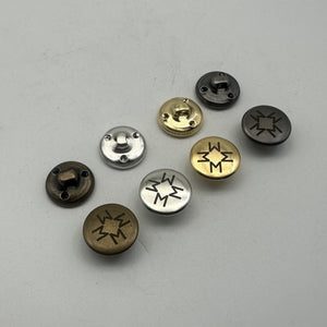 15mm Custom Logo Clothing Buttons,Shank Button,Round Metallic Shank Buttons,Sewing Buttons Personalized Design