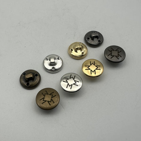 15mm Custom Logo Clothing Buttons,Shank Button,Round Metallic Shank Buttons,Sewing Buttons Personalized Design