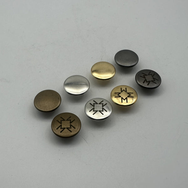 15mm Custom Logo Clothing Buttons,Shank Button,Round Metallic Shank Buttons,Sewing Buttons Personalized Design
