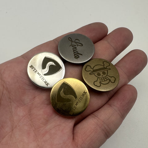 25mm Custom Logo Clothing Buttons,Shank Button,Round Metallic Shank Buttons,Sewing Buttons Personalized Design