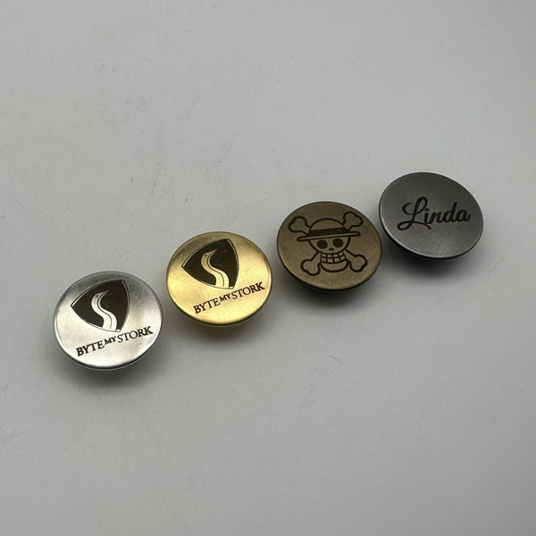 25mm Custom Logo Clothing Buttons,Shank Button,Round Metallic Shank Buttons,Sewing Buttons Personalized Design