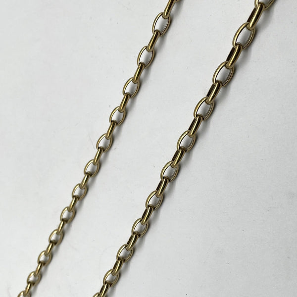 Vintage Brass Flat Oval Chain - Handmade DIY Jewelry Accessory