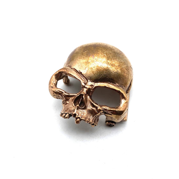 Copper Casted Skull Buckle Handmade Leather Belt Fastener Buckle Biker Decoration Accessories