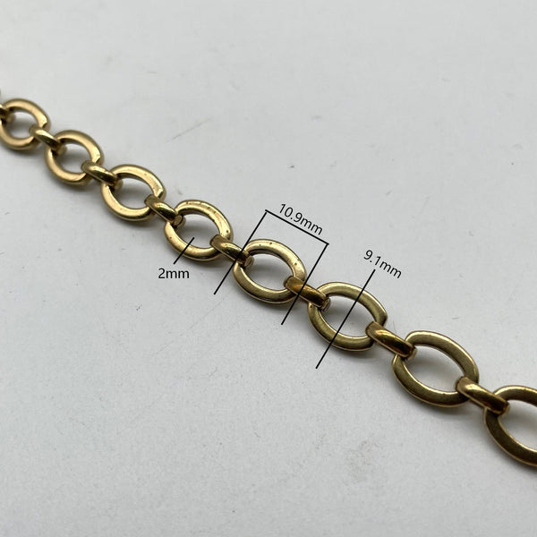Brass Oval Link Cable Chain - Timeless Boho Jewelry Supply