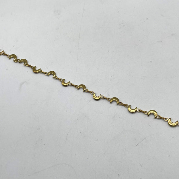 Vintage Gold Crescent Moon Dainty Chain
