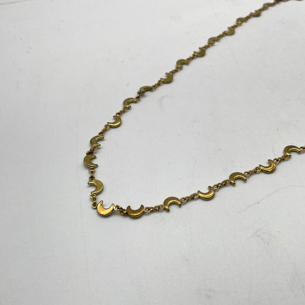 Vintage Gold Crescent Moon Dainty Chain
