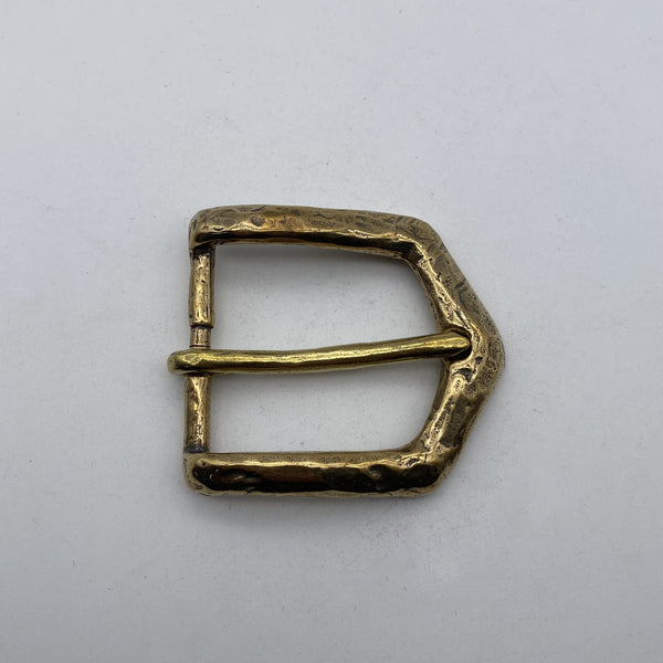 Vintage Textured Brass Belt Buckle,Heavy Duty Hand-Forged Metal Buckle 40mm
