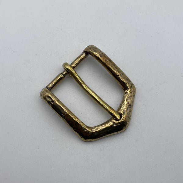 Vintage Textured Brass Belt Buckle,Heavy Duty Hand-Forged Metal Buckle 40mm