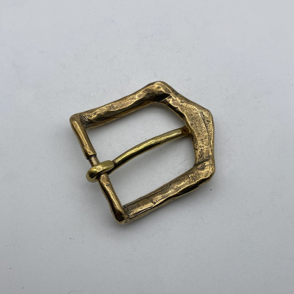 Vintage Textured Brass Belt Buckle,Heavy Duty Hand-Forged Metal Buckle 40mm