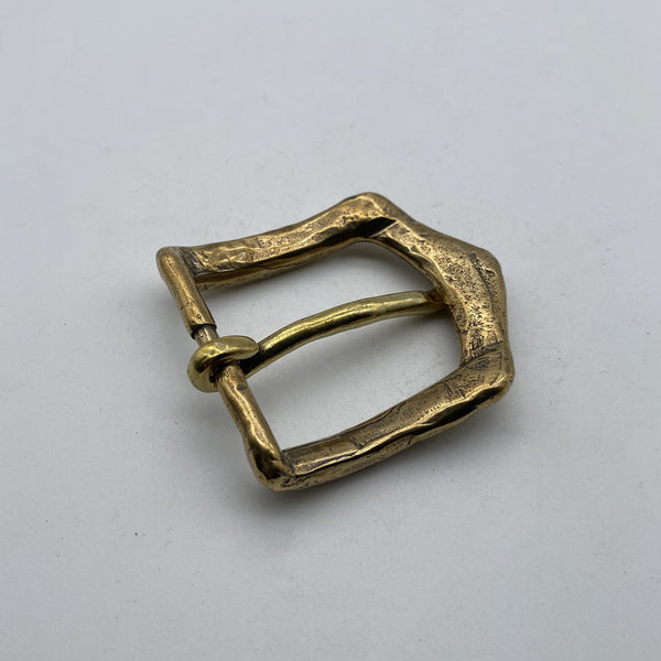 Vintage Textured Brass Belt Buckle,Heavy Duty Hand-Forged Metal Buckle 40mm