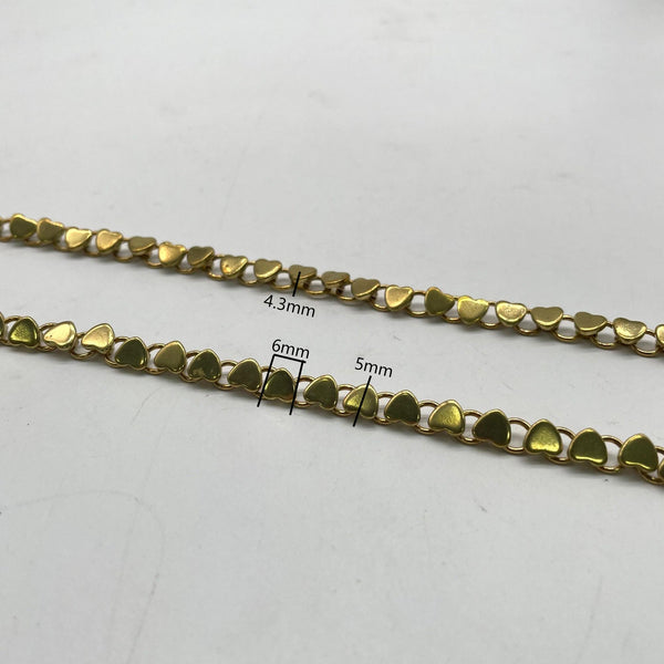 Vintage Gold Heart Link Chain