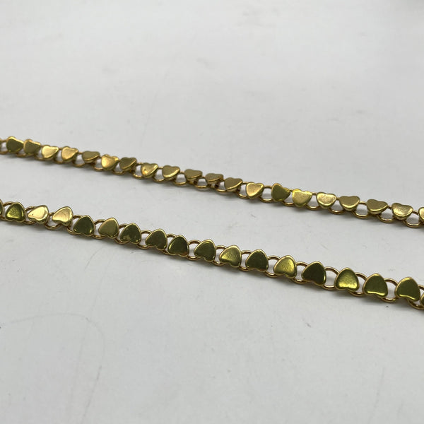 Vintage Gold Heart Link Chain