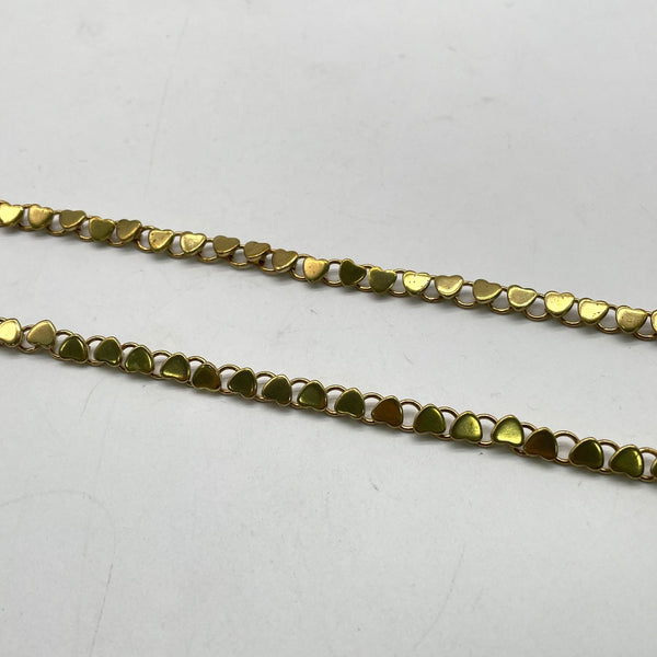 Vintage Gold Heart Link Chain