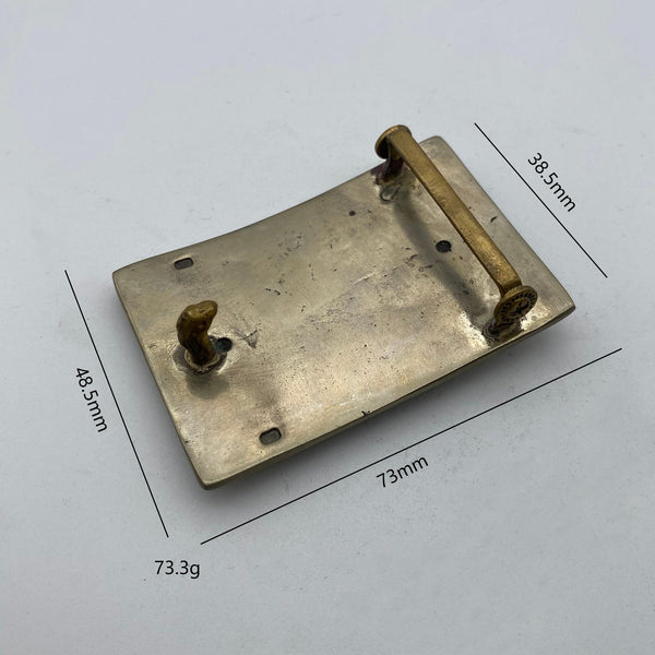 Nickel Silver Plain Buckle with Feather Welded,Custom Buckle with Personalized Mark