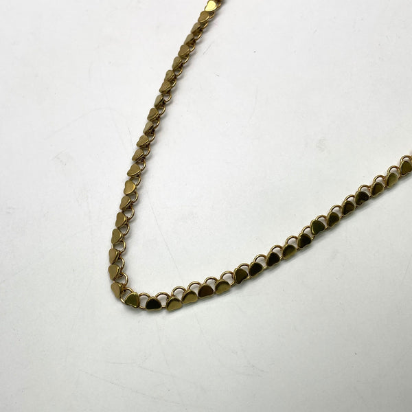 Vintage Gold Heart Link Chain