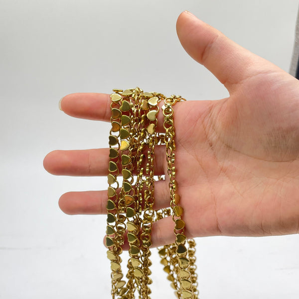 Vintage Gold Heart Link Chain