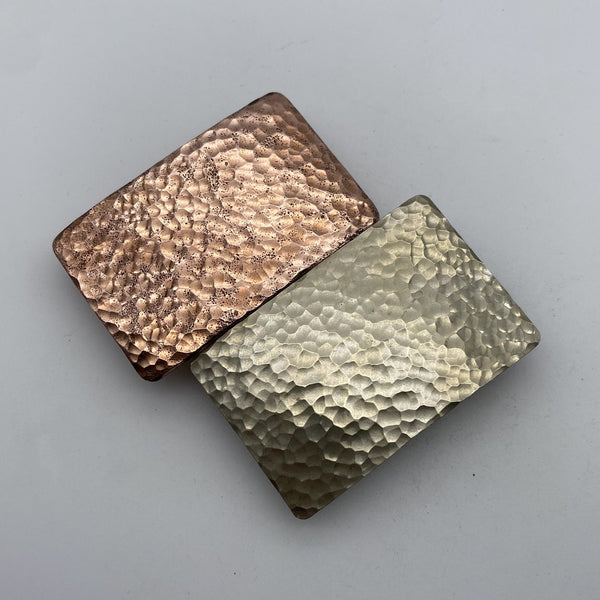 Copper Belt Buckle Hammered Plain Buckle Handmade Leather Belt Fastener