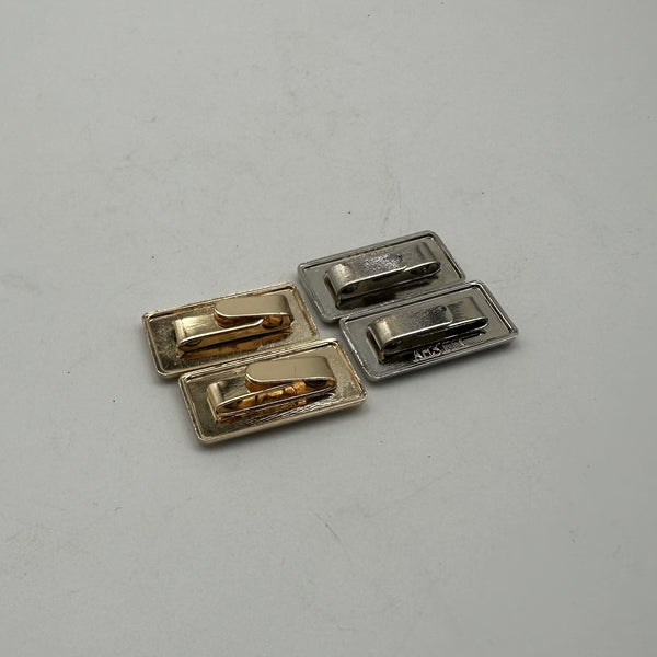 Customized Backpack Label Alloy Label Leather Bag Tag Personalized Brand Luggage Labels 25*12mm Light Gold/Silver
