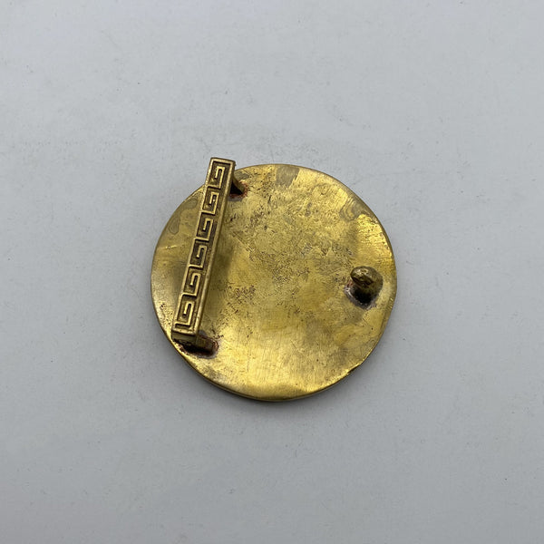 Vintage Brass Native American Chief Belt Buckle,Heavy Duty Metal Accessory