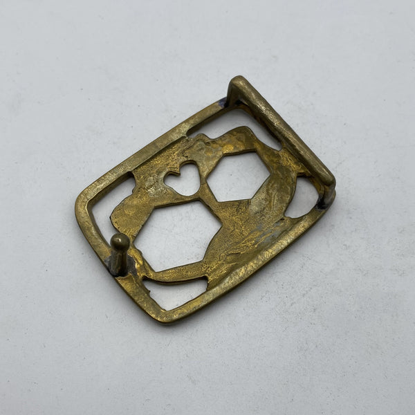 Vintage Skull Cutout Belt Buckle,Heavy Duty Forged Brass Metal Buckle