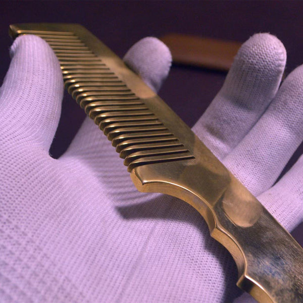 Personalized Brass Hair Comb,Men Women Hair Brush,Gift for Friends