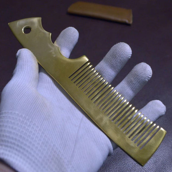 Personalized Brass Hair Comb,Men Women Hair Brush,Gift for Friends