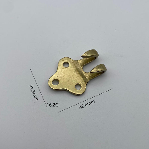 Vintage Hammered Brass Belt Hardware Set,Handcrafted Buckle, Keeper & Strap End for Leather Craft Projects